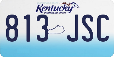 KY license plate 813JSC