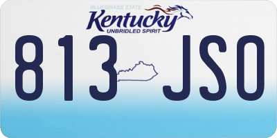 KY license plate 813JSO