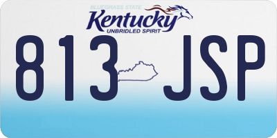KY license plate 813JSP