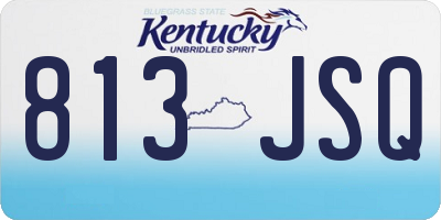 KY license plate 813JSQ
