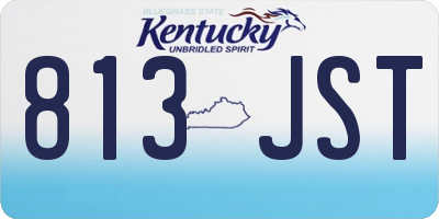 KY license plate 813JST