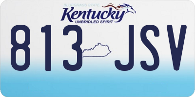 KY license plate 813JSV
