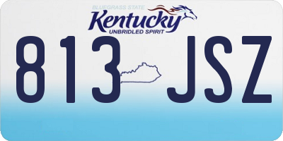 KY license plate 813JSZ