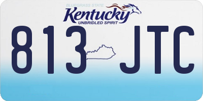 KY license plate 813JTC