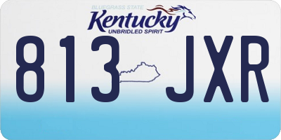 KY license plate 813JXR