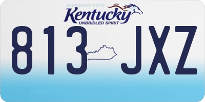 KY license plate 813JXZ