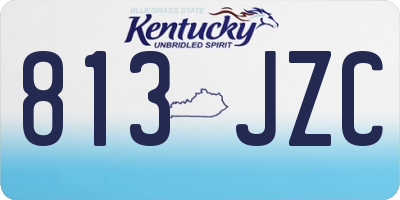 KY license plate 813JZC