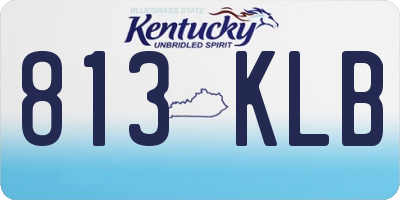 KY license plate 813KLB