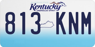 KY license plate 813KNM