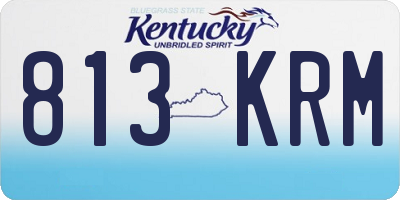 KY license plate 813KRM