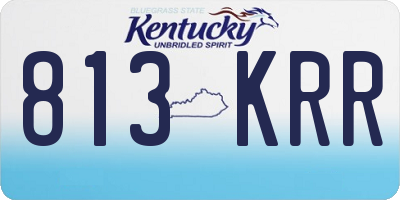 KY license plate 813KRR