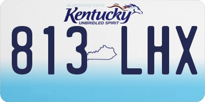 KY license plate 813LHX