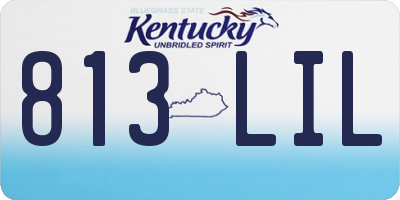 KY license plate 813LIL