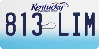 KY license plate 813LIM