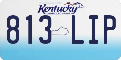 KY license plate 813LIP