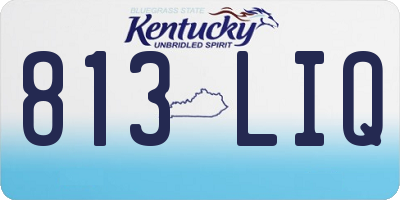 KY license plate 813LIQ