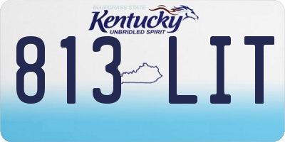 KY license plate 813LIT