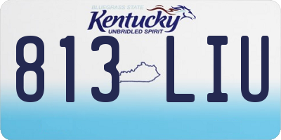 KY license plate 813LIU