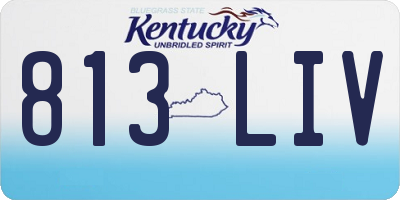 KY license plate 813LIV