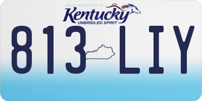 KY license plate 813LIY