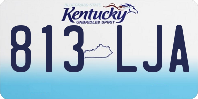 KY license plate 813LJA