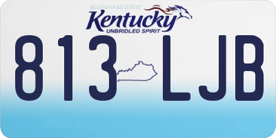 KY license plate 813LJB