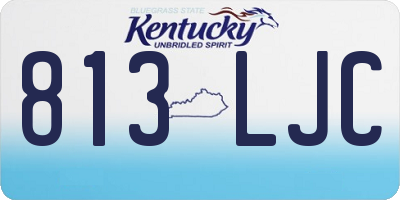 KY license plate 813LJC