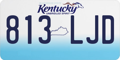 KY license plate 813LJD
