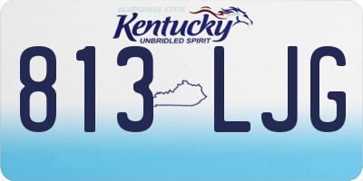 KY license plate 813LJG