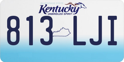 KY license plate 813LJI