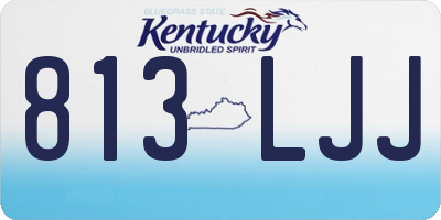 KY license plate 813LJJ