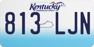 KY license plate 813LJN