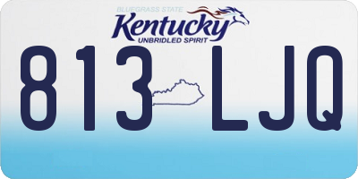 KY license plate 813LJQ