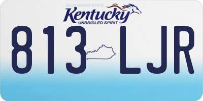 KY license plate 813LJR