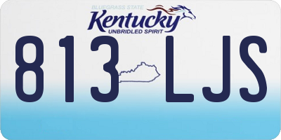 KY license plate 813LJS