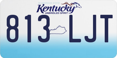 KY license plate 813LJT