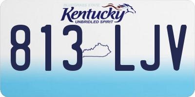 KY license plate 813LJV