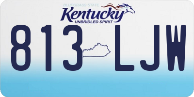 KY license plate 813LJW