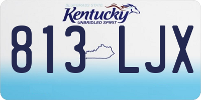 KY license plate 813LJX