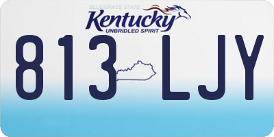 KY license plate 813LJY