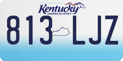 KY license plate 813LJZ