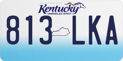KY license plate 813LKA