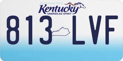 KY license plate 813LVF
