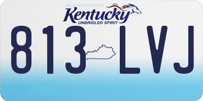 KY license plate 813LVJ