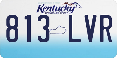 KY license plate 813LVR