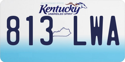 KY license plate 813LWA