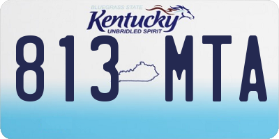 KY license plate 813MTA