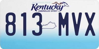 KY license plate 813MVX