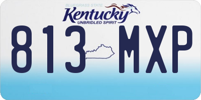 KY license plate 813MXP