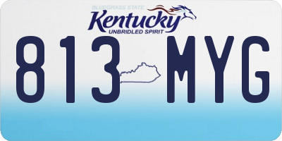 KY license plate 813MYG